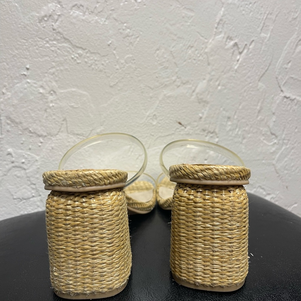 Dolce Vita clear Strap Woven Heel Sandals - Picture 4 of 7